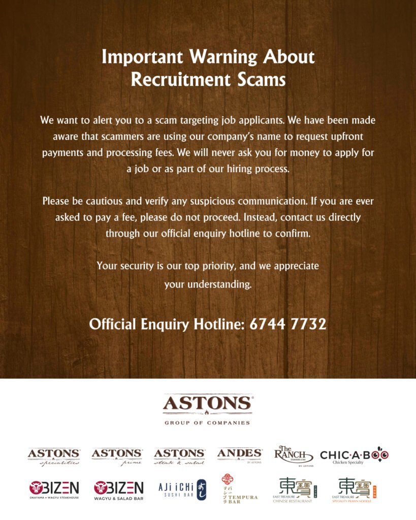 ASTONS Notice of Recruitment Scams